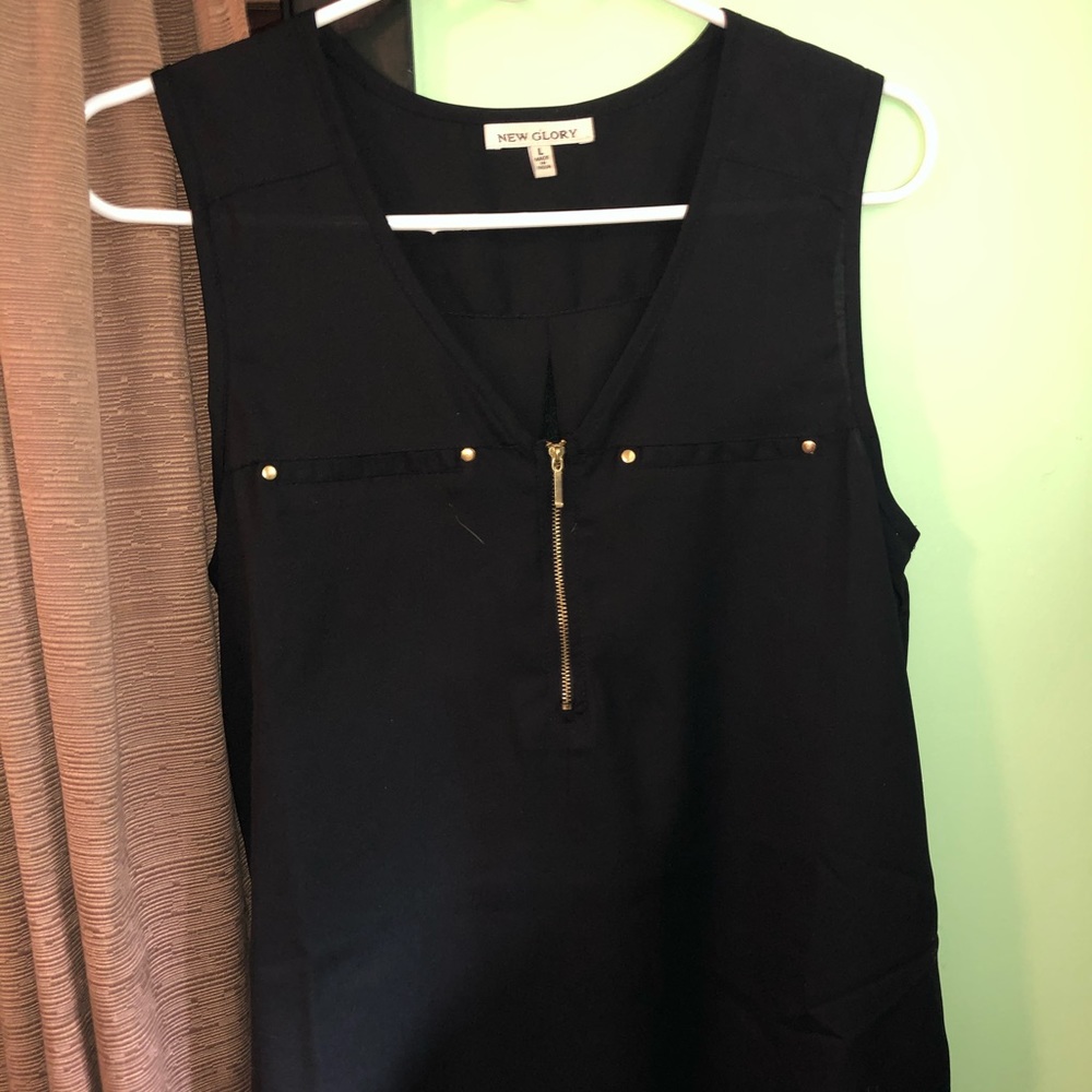 sheer black tank top